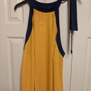 Yellow and blue tank top